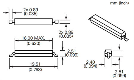 Littelfuse 59166 Miniature Low Power Overmolded Reed Switches